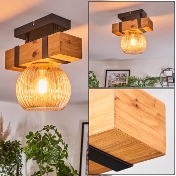 Sernadelo Plafonnier, Boule lumineuse Écru, Noir, 1 lumière