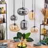 Apedo Suspension, Boule lumineuse, Suspension Ambre, Fumé, 6 lumières