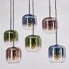 Lauden Suspension, Suspension Bleu, Vert, Clair, Cuivré, 6 lumières