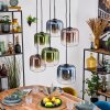 Lauden Suspension, Suspension Bleu, Vert, Clair, Cuivré, 6 lumières