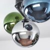 Gastor Plafonnier, Boule lumineuse Bleu, Chrome, Vert, Fumé, 3 lumières