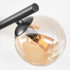 Chehalis Plafonnier, Boule lumineuse Ambre, Fumé, 4 lumières