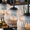 Koyoto Suspension, Boule lumineuse, Suspension Écru, Noir, 3 lumières