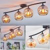 Koyoto Plafonnier, Boule lumineuse Ambre, 4 lumières