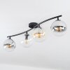 Gastor Plafonnier, Boule lumineuse Ambre, Clair, Fumé, 4 lumières