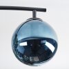 Gastor Plafonnier, Boule lumineuse Bleu, Chrome, Vert, Fumé, 4 lumières
