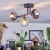 Chehalis Plafonnier, Boule lumineuse Ambre, Clair, Fumé, 3 lumières