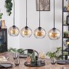 Koyoto Suspension, Boule lumineuse, Suspension Ambre, Clair, 4 lumières