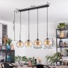 Koyoto Suspension, Boule lumineuse, Suspension Ambre, Clair, 4 lumières