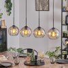 Koyoto Suspension, Boule lumineuse, Suspension Ambre, Clair, 4 lumières