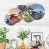 Chehalis Plafonnier, Boule lumineuse Bleu, Vert, Cuivré, 4 lumières