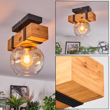 Sernadelo Plafonnier, Boule lumineuse Écru, Noir, 1 lumière