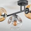Ripoll Plafonnier, Boule lumineuse Ambre, Clair, Fumé, 3 lumières