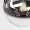 Chehalis Plafonnier, Boule lumineuse Chrome, Clair, Fumé, 3 lumières