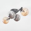 Chehalis Plafonnier, Boule lumineuse Ambre, Fumé, 4 lumières