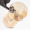 Chehalis Plafonnier, Boule lumineuse Ambre, 4 lumières