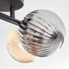 Chehalis Plafonnier, Boule lumineuse Ambre, Fumé, 4 lumières