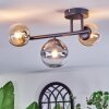 Chehalis Plafonnier, Boule lumineuse Ambre, Clair, Fumé, 3 lumières