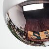 Chehalis Plafonnier, Boule lumineuse Chrome, Fumé, 3 lumières