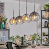 Koyoto Suspension, Boule lumineuse, Suspension Ambre, Clair, Fumé, 4 lumières