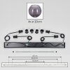 Koyoto Suspension, Boule lumineuse, Suspension Fumé, 4 lumières