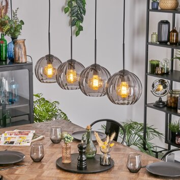 Koyoto Suspension, Boule lumineuse, Suspension Fumé, 4 lumières