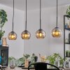 Koyoto Suspension, Boule lumineuse, Suspension Ambre, 4 lumières