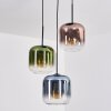 Lauden Suspension, Suspension Bleu, Vert, Clair, Cuivré, 3 lumières