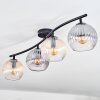 Koyoto Plafonnier, Boule lumineuse Ambre, Clair, Fumé, 4 lumières