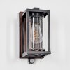 Portalis Lampe murale d´extérieur, Applique murale Couleur bois, Noir, 1 lumière, Détecteur de mouvement