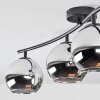 Koyoto Plafonnier, Boule lumineuse Chrome, Fumé, 4 lumières