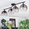 Koyoto Plafonnier, Boule lumineuse Clair, Fumé, 4 lumières
