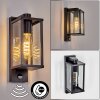 Tourega Lampe murale d´extérieur, Applique murale Noir, 1 lumière, Détecteur de mouvement