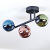 Chehalis Plafonnier, Boule lumineuse Bleu, Vert, Cuivré, 3 lumières