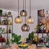 Koyoto Suspension, Boule lumineuse, Suspension Ambre, Fumé, 4 lumières