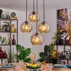 Koyoto Suspension, Boule lumineuse, Suspension Ambre, 4 lumières