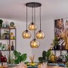 Koyoto Suspension, Boule lumineuse, Suspension Ambre, 4 lumières