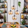 Koyoto Suspension, Boule lumineuse, Suspension Ambre, 4 lumières