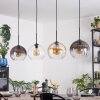 Koyoto Suspension, Boule lumineuse, Suspension Ambre, Clair, Fumé, 4 lumières
