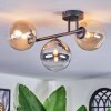 Chehalis Plafonnier, Boule lumineuse Ambre, Clair, Fumé, 3 lumières