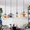 Koyoto Suspension, Boule lumineuse, Suspension Ambre, Clair, Fumé, 4 lumières