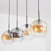 Koyoto Suspension, Boule lumineuse, Suspension Ambre, Clair, Fumé, 4 lumières