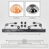 Mertola Suspension, Suspension Ambre, Fumé, 4 lumières