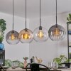 Koyoto Suspension, Boule lumineuse, Suspension Ambre, Clair, Fumé, 4 lumières