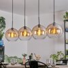 Koyoto Suspension, Boule lumineuse, Suspension Ambre, Clair, 4 lumières