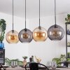 Koyoto Suspension, Boule lumineuse, Suspension Ambre, Fumé, 4 lumières