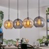 Koyoto Suspension, Boule lumineuse, Suspension Ambre, Fumé, 4 lumières