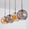 Koyoto Suspension, Boule lumineuse, Suspension Ambre, Fumé, 4 lumières