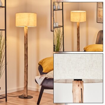 Bassagoda Lampadaire Écru, Noir, 1 lumière