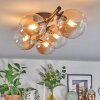 Chehalis Plafonnier, Boule lumineuse Ambre, 5 lumières